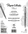 Front packaging of Go-To Felt Tip Pens Set With Flair Markers, 24 Count, medium point with product features highlighted.