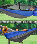 Go To Camping Hammock With Mosquito Net And Rain Fly Portable Nylon Hammock Tent with tree straps and storage bag