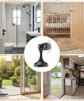Heavy Duty Matte Black Magnetic Door Stopper 2 Pack Multi Angle Wall Guard, suitable for various indoor settings.