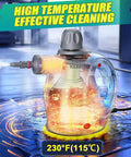Hella Efficient Handheld Pressurized Steam Cleaner With Auto Spray Mode And 13 Piece Kit for effective hot vapor cleaning.