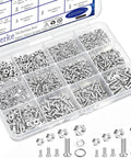 Hella Durable Top Shelf 304 Stainless Steel Metric Micro Screw And Hex Nut Assortment Tray With Flat And Spring Washers For Arduino Rc Electronics And Pro Diy Builds, organized in clear case.