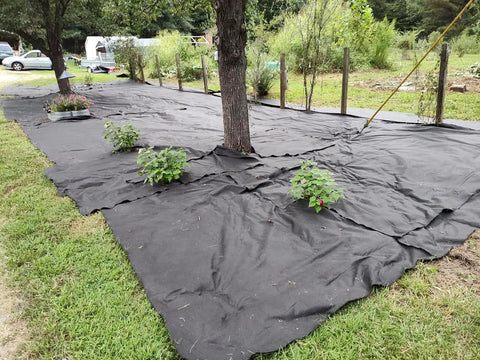 Non Woven Geotextile Landscape Fabric 4 Oz Industrial Grade Durable UV Protected Roll 3 Ft By 360 Ft covering garden area
