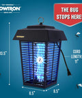 Big Yard Electric Bug Zapper For One Acre Outdoor Space With Dual Lure Method, 40W UV Light And Octenol Attractant, 5600V Kill Grid