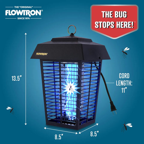 Big Yard Electric Bug Zapper For One Acre Outdoor Space With Dual Lure Method, 40W UV Light And Octenol Attractant, 5600V Kill Grid