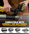 Electric Cordless Grease Gun With 10000 PSI High Pressure 39 Inch Hose Variable Speed Trigger Works With DeWalt 20V Batteries