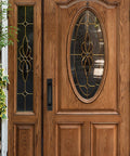 16 Pack Barn Door Handles With Screws For Quick Install on wooden door with oval glass panel