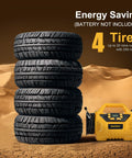 Cordless Tire Inflator Deflator With 160 PSI High Pressure Digital Gauge Auto Shut Off LED Light Compatible With DeWalt 20V Max Battery against desert backdrop