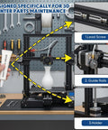 MTLEE 2-piece 3D printer gear grease tube held in hand beside a desktop 3D printer.