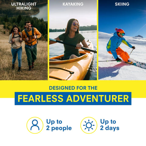 Adventure Medical Kit Ultralight/Watertight Medical Kit for up to 2 people; Amazon brand includes bandages and blister care