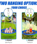 Heavy Duty 43 Inch Disc Swing For Backyard With 600Lb Weight Capacity And Carabiners, Waterproof Flying Saucer Swing For Kids And Adults