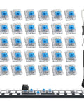 Blue 3 Pin Keyboard Clickers For 3D Printing Projects With Switch Puller And Brush, Crisp Tactile Feedback, 30 Pack