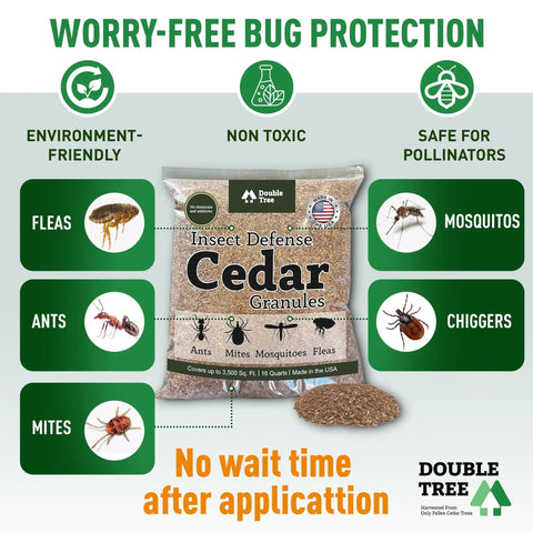 Cedar Granules For Yard And Garden That Pack A Punch Repelling Fleas Ticks Ants And Mosquitoes With Rich Cedar Scent Non Toxic