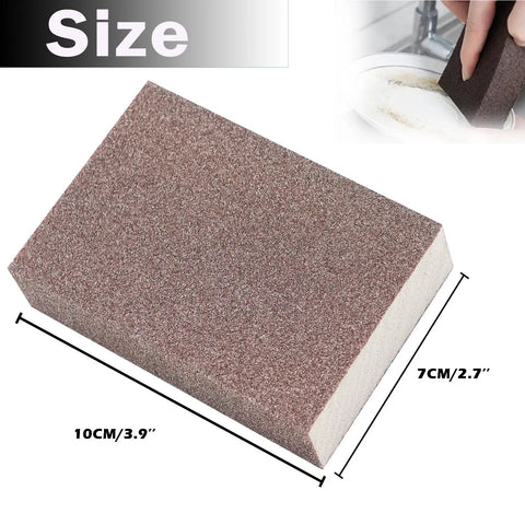 Six Pack 220 Grit Sanding Sponge Blocks For Drywall Wood Furniture Walls Pots Sheetrock Metal, 10x7cm size shown