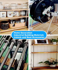 6 Pcs M5 X 200mm Fully Threaded Rod Kit Featuring Top Shelf 304 Stainless Steel With Rust Proof Machine Threads Paired With Nuts And Flat Washers For No Sweat Hanging And Rock Solid Clamping Jobs on display with home decoration and industrial materials.