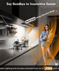 Go-To Under Cabinet Lighting Kit With Touch Control And Motion Sensor illuminating a kitchen area with enhanced sensor range