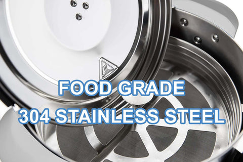 Close-up of Commercial Grade Stainless Steel Percolator Coffee Urn For Catering 100 Cup 16 Liter 4.2 Gallon, inner food grade 304 steel