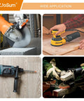 Professional power tools using 40 Pack Carbon Brush Set for Electric Motors With 10 Sizes Replacement Parts for multiple applications.