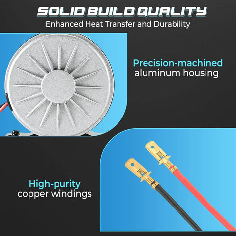 24V 350W Brushed Permanent Magnet Electric Motor For E Scooters And E Bikes Compact 2800 RPM Drive System Motor For Upgrades Bike Conversions And Small Wind Turbine Projects, aluminum housing, copper wires
