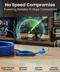 Cat 6 Ethernet Patch Cable 3 Ft Blue Pack Of 10 Snagless RJ45 Cables For Router PC Server And Gaming Rig 550 MHz 10 Gbps