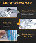 Hog Ring Pliers Kit Type M with 3000 M Clips for Fencing and Animal Cages featuring alloy forceps head