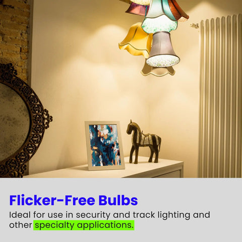Room with art deco lighting and mirror, illustrating Six Pack 4W LED MR16 GU10 Bulbs Dimmable With 35W Equivalent 3000K Warm White 300 Lumens 22 Year Lifetime Outdoor Track And Recessed Lighting Energy Saving Easy Install
