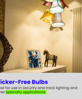 MR16 GU10 LED Bulbs 50W Equivalent Dimmable Warm White 3000K Spotlight Track Lighting, lamp illuminating decor.