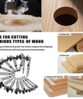 Precision Forstner Bit Set In Sizes Spanning A Quarter Inch Up To Two One Eighth featuring various cutting applications in wood.