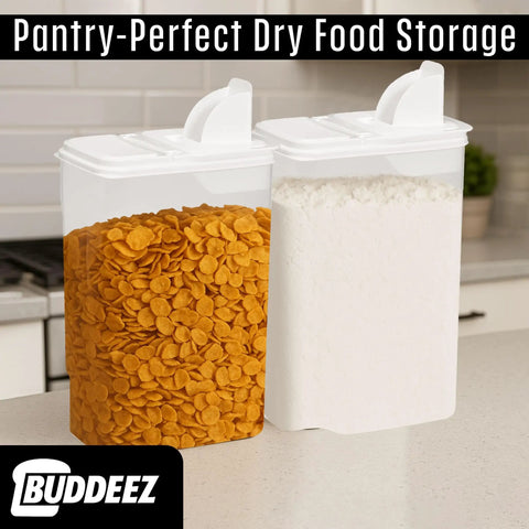 Hassle Free Eight Quart Clear Food Storage Bin With Slick Pour Spout And Grippy Handle For Everyday Pantry Essentials Keep Cupboards Neat And Your Kitchen Looking Sharp