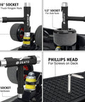 All-in-One Skate Tool Kit For Skateboard Maintenance, Portable T Tool with Allen Key and Phillips Wrench in use on board