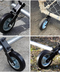 Rugged Tough As Nails Gate Wheels For Metal Tube Gates And Driveways With Solid Rubber Tires All Weather Fence Castors