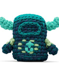 Crocheted Warden Mob plushie from Minecraft Crochet Kit For Adults And Beginners, Easy Starter Project With Prestarted Yarn.