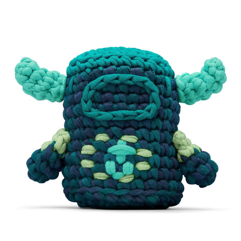 Crocheted Warden Mob plushie from Minecraft Crochet Kit For Adults And Beginners, Easy Starter Project With Prestarted Yarn.