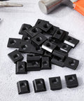 Pile of Bulk Pack Of 100 Slide In T Nuts 15 Series Five Sixteenths By Eighteen UNC Threaded Steel T Nuts For Aluminum Extrusion