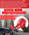 Soft Shackle Recovery Tow Connector One Half Inch By Twenty Two Inch UHMWPE in use with protective sleeves on off-road vehicle