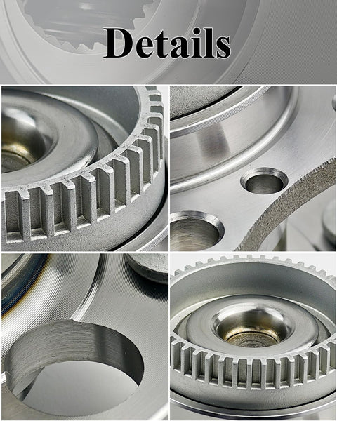 Close-up of 2 Pcs Rear Wheel Bearing And Hub Assembly Replacement For 2011 2016 Elantra detailing metal construction and design