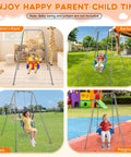 Heavy Duty Foldable Baby Swing Stand A Frame Metal Swing Stand for Backyard and Indoor Outdoor Use in various settings