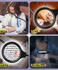 Desk Magnifying Lamp With 10X 20X Glasses Hands Free Stand Lighted Magnifier Three Color Modes For Crafts Reading Books Sewing
