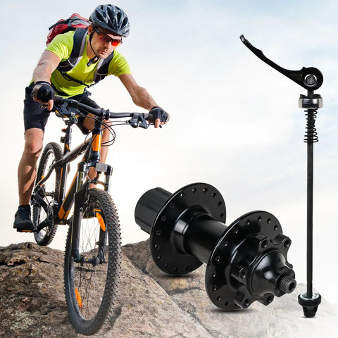 8 9 10 Speed Rear Wheel Hub For MTB And Commuter Bikes With 6 Bolt Disc Quick Release Lightweight Aluminum Black Finish Sealed Bearings