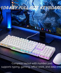 Premium Wired Mechanical Gaming Keyboard With Solid Aluminum Top Plate And Responsive Full Layout Design Built For Gamers Who Want A Tight Desktop Setup That Actually Slaps, full-size with RGB.