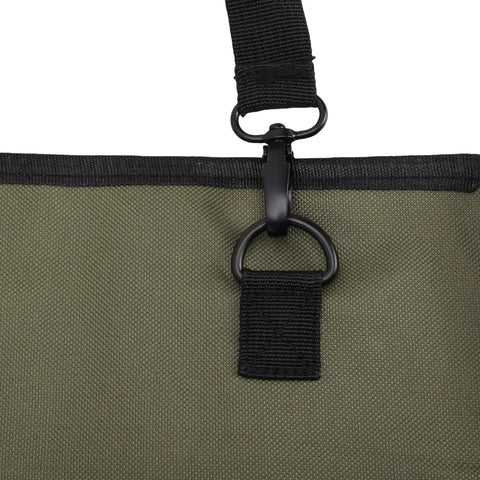 Close-up of hook on Hanging Travel Toiletry Bag For Camping And Travel, 600D Oxford material, part of on-the-go storage organizer.