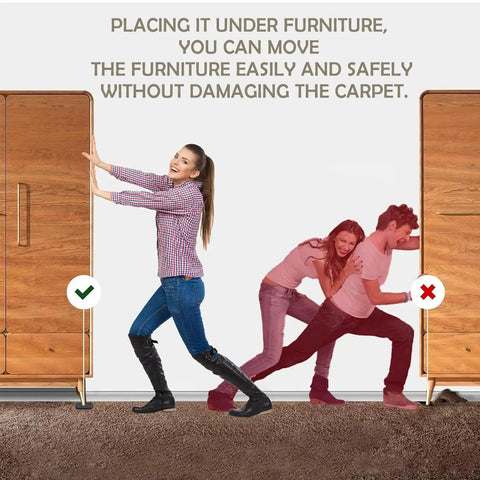 20 Piece Beige Square Furniture Sliders For Carpet And Hardwood Floors Reusable Moving Pads That Safely Move Heavy Furniture Without Scratches Floor Protectors For Carpet Easy Glide And Low Effort Furniture Shifts