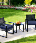 Outdoor Chair Cushions Set Of 2 19x19x3 Inches Waterproof And Fade Resistant Patio Cushions With Ties For Square Outdoor Dining Chairs In Navy Blue