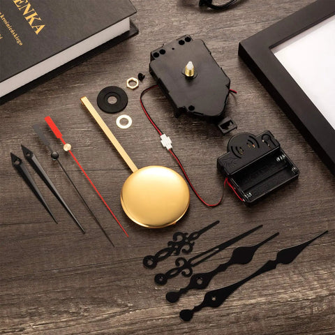 Quartz Pendulum Trigger Clock Movement With Westminster Chime Melody Clock Kit Includes 3 Pairs Of Hands and Pendulum.