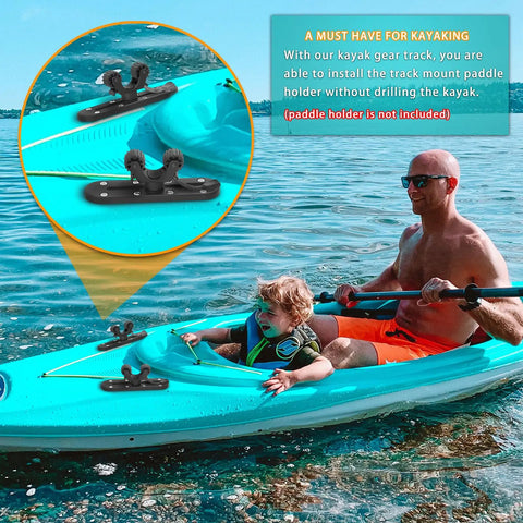 7 Inch Kayak Track System For Fishing Gear Mounts And Accessories, Universal Kayak Rail Track For Rod Holders, Cup Holders, Fish Finder Mounts, Paddle Holders, Pack Of 2 on kayak