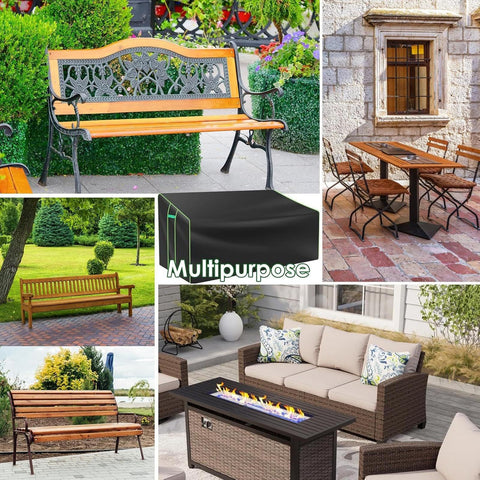 Outdoor Two Seater Patio Loveseat Cover 201x110x64cm Weatherproof All Weather Garden Bench Cover For Yard Lawn Backyard