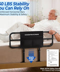 Extendable Bed Rail With Storage Bag And Tool Free Setup For Seniors And Recovery Patients 350 lb Capacity Fits Most