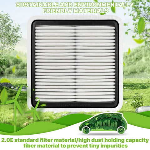 Premium Engine Air Filter For Subaru Cars Including Outback Forester Legacy WRX XV Crosstrek Tribeca 2005 To 2018 Models Replacement CA9997 WM997 displayed with sustainable materials theme