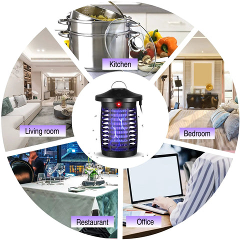 Outdoor Bug Zapper With Smart App Remote Hands Free And Voice Control Mosquito Zapper You Can Control From Your Phone Compatible With Alexa And Google Home 2.4GHz WiFi With BuiltIn Timer Indoor Outdoor Pest Killer For Summer Nights.