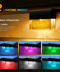 Solar Deck Lights 6 Pack Outdoor Step Lights Waterproof For Patio Stairs Railing Garden Pool With Warm White And 7 Color