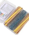 600 Piece Resistor Kit With 30 Values, One Percent Tolerance, 0.25W Metal Film Resistors From 10 Ohm To 1M Ohm in storage case